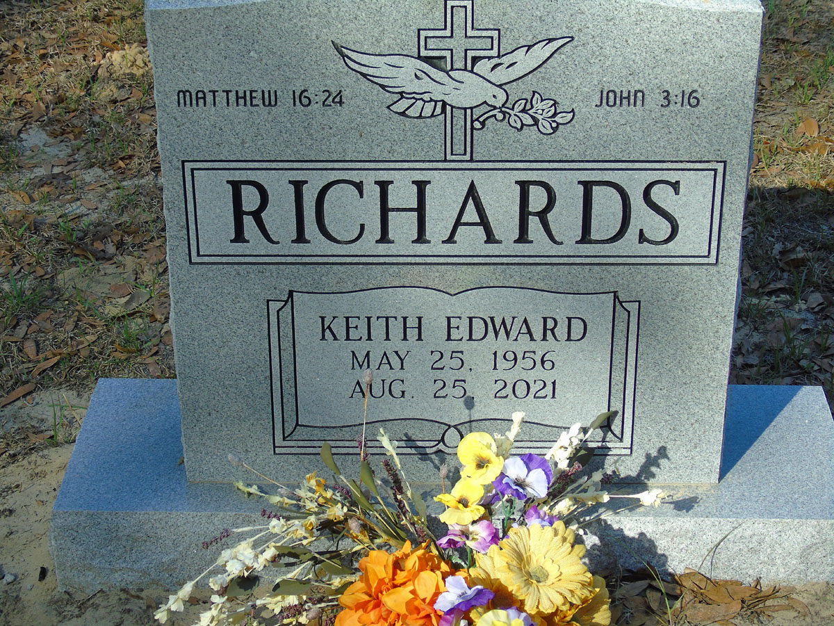 Headstone for Richards, Keith Edward